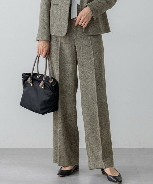 23区 / ニジュウサンク その他パンツ | 【洗える/セットアップ対応】ウールライクカルゼ ワイド パンツ(グレー系)
