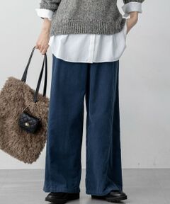 23区 / ニジュウサンク その他パンツ | 【滝沢眞規子さん着用/洗える】コットン コーデュロイ ワイド パンツ