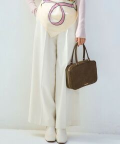 23区 / ニジュウサンク その他パンツ | 【滝沢眞規子さん着用/CanCam11月号掲載】ナチュラルストレッチサキソニー タック ワイド パンツ