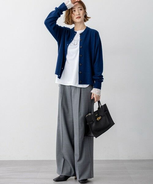 23区 / ニジュウサンク その他パンツ | 【滝沢眞規子さん着用/CanCam11月号掲載】ナチュラルストレッチサキソニー タック ワイド パンツ | 詳細19