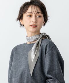 SSU スカーフ グレー JMW シルクスクエアスカーフ グレー