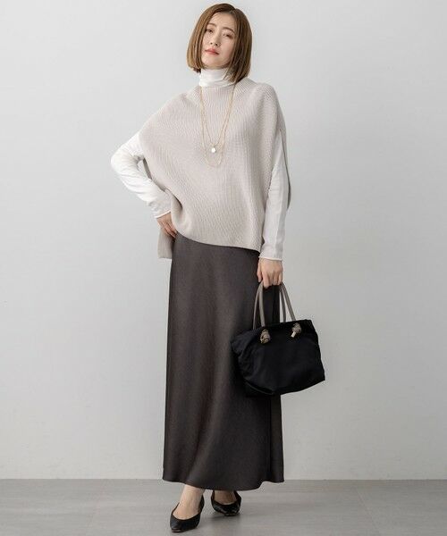 23区 / ニジュウサンク ミニ・ひざ丈スカート | 【VERY11月号掲載/洗える】ヴィンテージダブルサテン ナロー スカート | 詳細4