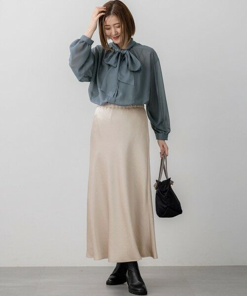 23区 / ニジュウサンク ミニ・ひざ丈スカート | 【VERY11月号掲載/洗える】ヴィンテージダブルサテン ナロー スカート | 詳細25