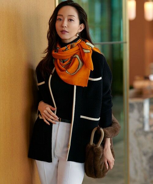 23区 / ニジュウサンク マフラー・ショール・スヌード・ストール | 【WEB&一部店舗限定】ウールカシミヤ デザイン ストール | 詳細10