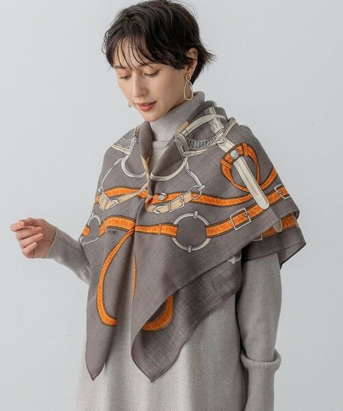 WEB&一部店舗限定】ウールカシミヤ デザイン ストール （マフラー