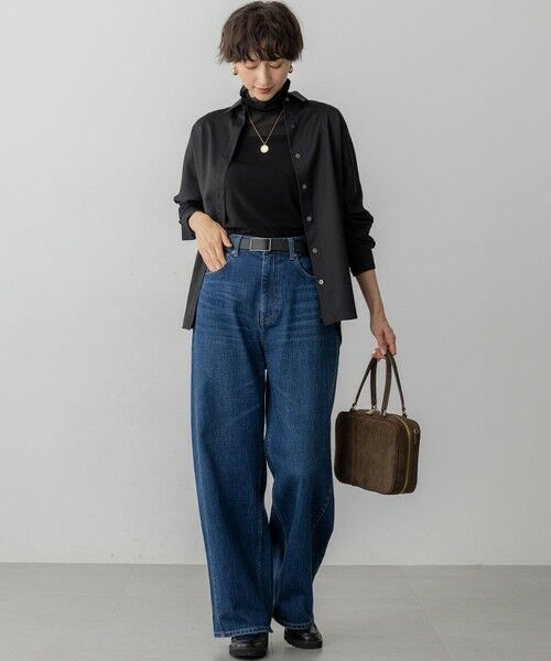 23区 / ニジュウサンク シャツ・ブラウス | 【滝沢眞規子さん着用/洗える】メリノウールサテン 2WAYドルマンスリーブシャツ | 詳細10