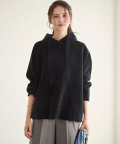 23区 / ニジュウサンク パーカー | 【SLOW/一部店舗限定】ベロア風ニット パーカー