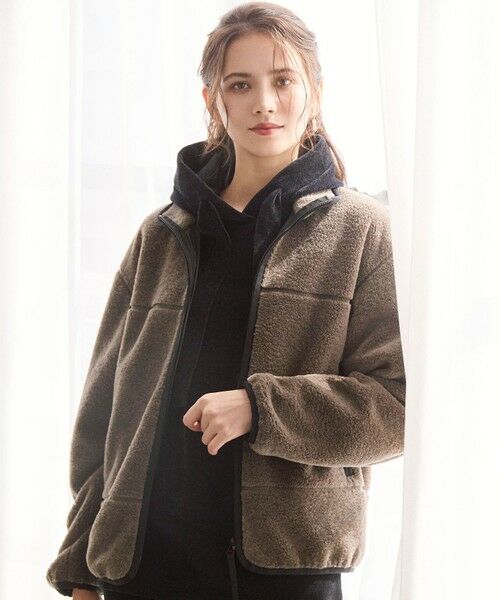 23区 / ニジュウサンク パーカー | 【SLOW/一部店舗限定】ベロア風ニット パーカー | 詳細2