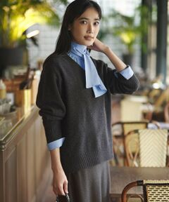 23区 / ニジュウサンク ニット・セーター | 【見上愛さんコラボカラー/VERY掲載】カシミヤブレンド Vネック ニット