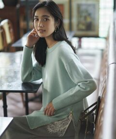 23区 / ニジュウサンク ニット・セーター | 【見上愛さん着用/Oggi掲載/洗える】カシミヤブレンド サイドジップ  ニットチュニック