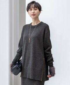 23区 / ニジュウサンク ニット・セーター | 【見上愛さん着用/Oggi掲載/洗える】カシミヤブレンド サイドジップ  ニットチュニック