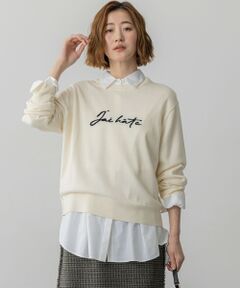 23区 / ニジュウサンク ニット・セーター | 【洗える】インターシャ ロゴ ニット