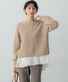 23区 / ニジュウサンク ニット・セーター | 【洗える】スパンコールバルキー クロップド ニット