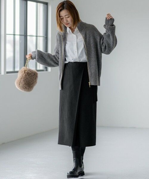 23区 / ニジュウサンク ブルゾン | 【洗える】スパンコールバルキー ダブルジップ ニットブルゾン | 詳細7