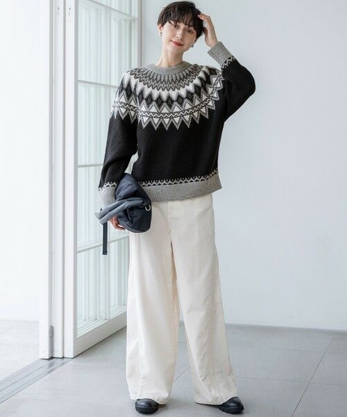 23区 / ニジュウサンク ニット・セーター | 【洗える】ジャガード クルーネック ニット | 詳細5