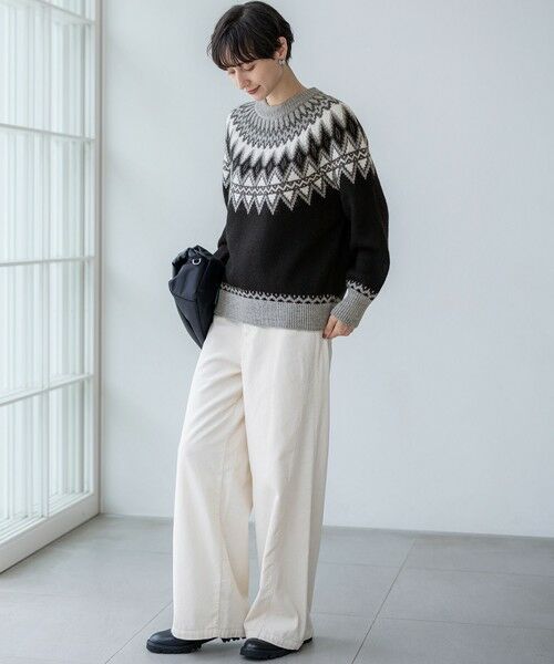 23区 / ニジュウサンク ニット・セーター | 【洗える】ジャガード クルーネック ニット | 詳細6