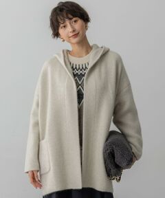 23区 / ニジュウサンク その他アウター | 【洗える】ラクーンブレンドダブルフェイス フーディー ニットカーディガン