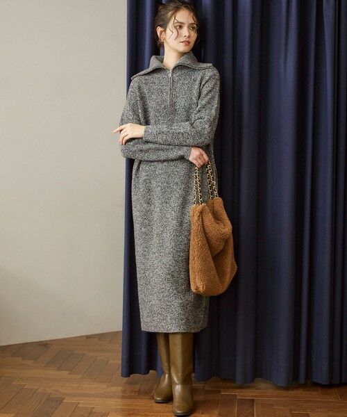 23区 / ニジュウサンク ミニ丈・ひざ丈ワンピース | 【SLOW/一部店舗限定】ソフトウール ニット ワンピース | 詳細12