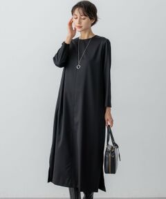 23区 / ニジュウサンク ロング・マキシ丈ワンピース | 【洗える】メリノウールサテン ワンピース