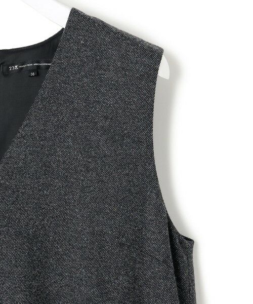 23区 / ニジュウサンク ロング・マキシ丈ワンピース | ラメミックスツイード Vネックワンピース | 詳細7