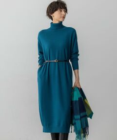 23区 / ニジュウサンク ミニ丈・ひざ丈ワンピース | 【洗える】カシミヤブレンド タートルネック ニットワンピース
