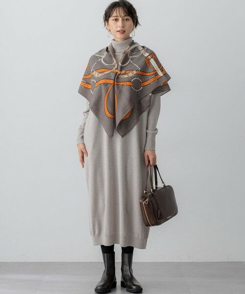 23区 / ニジュウサンク ミニ丈・ひざ丈ワンピース | 【洗える】カシミヤブレンド タートルネック ニットワンピース | 詳細12