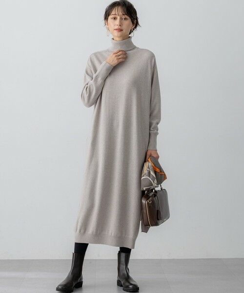 23区 / ニジュウサンク ミニ丈・ひざ丈ワンピース | 【洗える】カシミヤブレンド タートルネック ニットワンピース | 詳細13