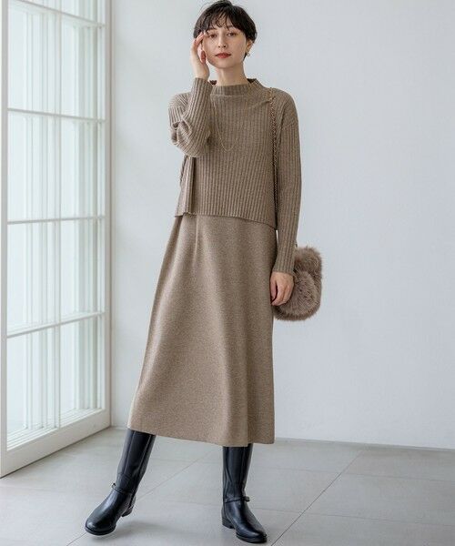 23区 / ニジュウサンク ミニ丈・ひざ丈ワンピース | 【洗える】レイヤードニットツイン ワンピース | 詳細10