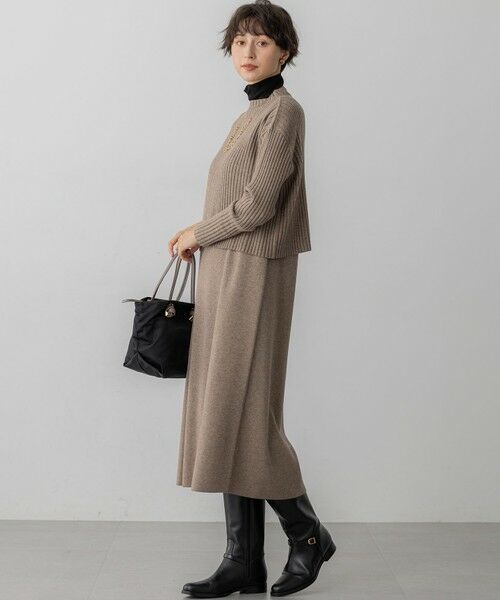 23区 / ニジュウサンク ミニ丈・ひざ丈ワンピース | 【洗える】レイヤードニットツイン ワンピース | 詳細12