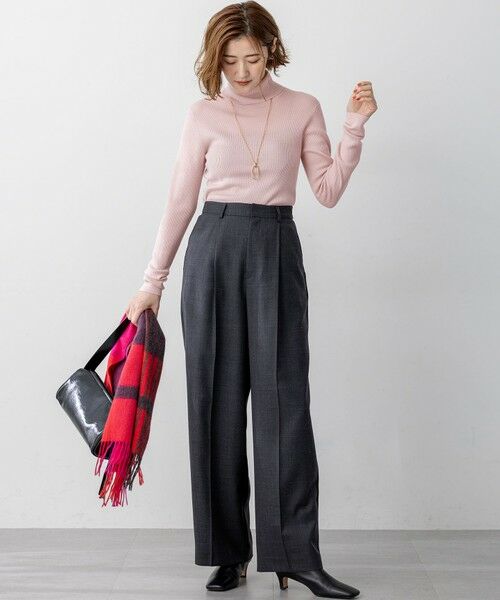 23区 / ニジュウサンク その他パンツ | 【滝沢眞規子さん着用/VERY掲載/洗える】TWビエラ タック ワイド パンツ | 詳細10