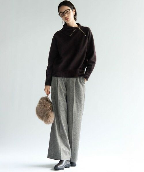 23区 / ニジュウサンク その他パンツ | ラメミックスツイード タック ワイド パンツ | 詳細5