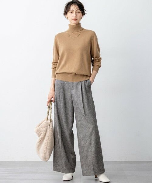23区 / ニジュウサンク その他パンツ | ラメミックスツイード タック ワイド パンツ | 詳細10