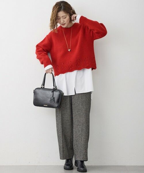 23区 / ニジュウサンク その他パンツ | ループミックスツイード ワイド パンツ | 詳細7