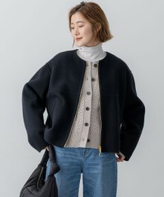 23区 / ニジュウサンク その他アウター | ウールライトリバー ノーカラー ショートコート