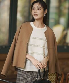 23区 / ニジュウサンク その他アウター | ウールライトリバー ノーカラー ショートコート