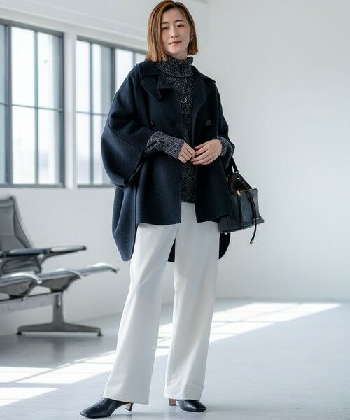 23区 / ニジュウサンク その他アウター | 【見上愛さん着用/Oggi12月号掲載】ウールライトリバー ポンチョシルエット コート | 詳細2