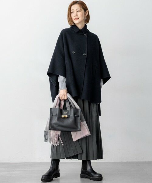 23区 / ニジュウサンク その他アウター | 【見上愛さん着用/Oggi12月号掲載】ウールライトリバー ポンチョシルエット コート | 詳細4