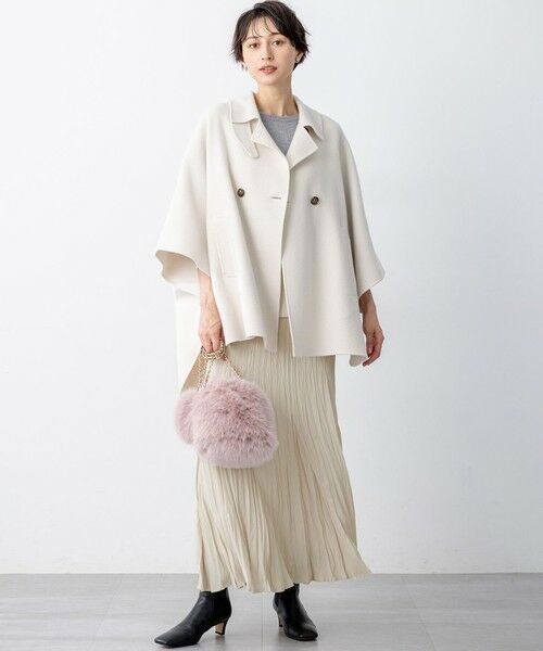 23区 / ニジュウサンク その他アウター | 【見上愛さん着用/Oggi12月号掲載】ウールライトリバー ポンチョシルエット コート | 詳細7
