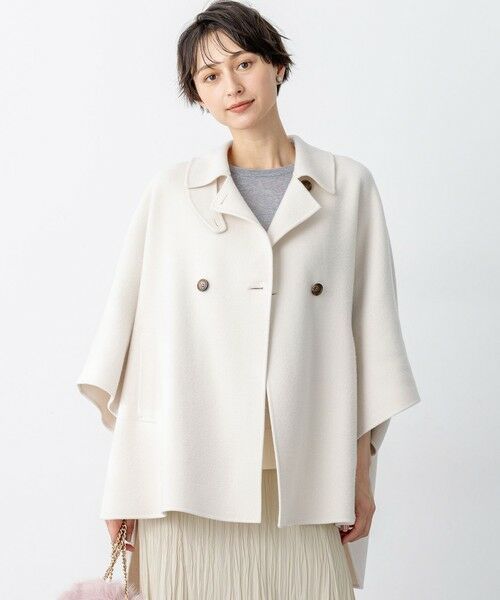 23区/ニジュウサンク 【見上愛さん着用/Oggi11月号掲載】ウールライトリバー ポンチョシルエット コート ベージュ系 38 23区/ニジュウサンク 【見上愛さん着用/Oggi11月号掲載】ウールライトリバー ポンチョシルエット コート ベージュ系 38