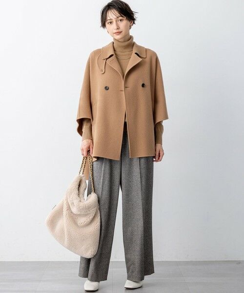 23区 / ニジュウサンク その他アウター | 【見上愛さん着用/Oggi12月号掲載】ウールライトリバー ポンチョシルエット コート | 詳細17