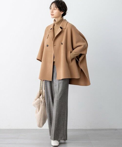 23区 / ニジュウサンク その他アウター | 【見上愛さん着用/Oggi12月号掲載】ウールライトリバー ポンチョシルエット コート | 詳細18