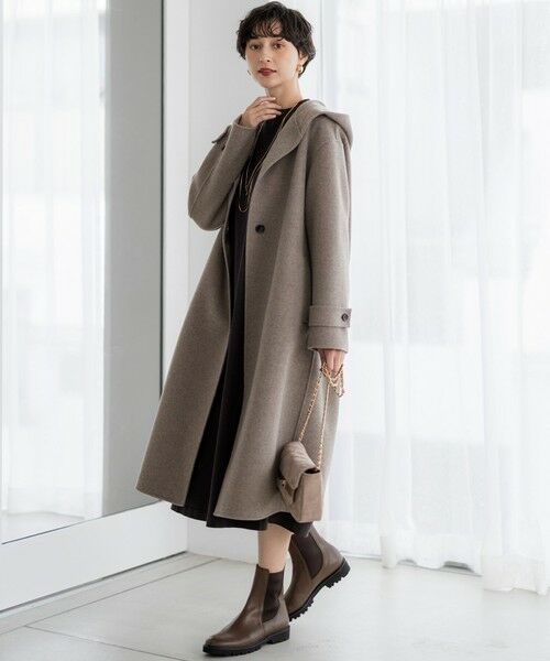 23区 / ニジュウサンク その他アウター | 【滝沢眞規子さん着用/VERY掲載】MANTECOPureリバー フード ロングコート | 詳細9