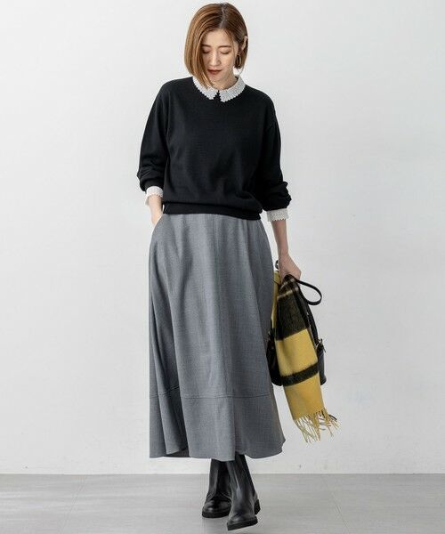 23区 / ニジュウサンク ミニ・ひざ丈スカート | 【セットアップ対応】TWサキソニー フレア スカート | 詳細1