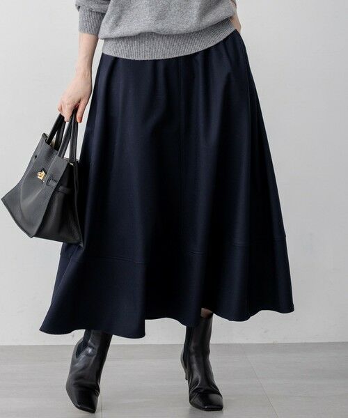 23区/ニジュウサンク 【セットアップ対応】TWサキソニー フレア スカート ネイビー系 38