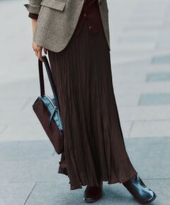 23区 / ニジュウサンク ロング・マキシ丈スカート | 【洗える】クラッシュ プリーツ ジョーゼット スカート