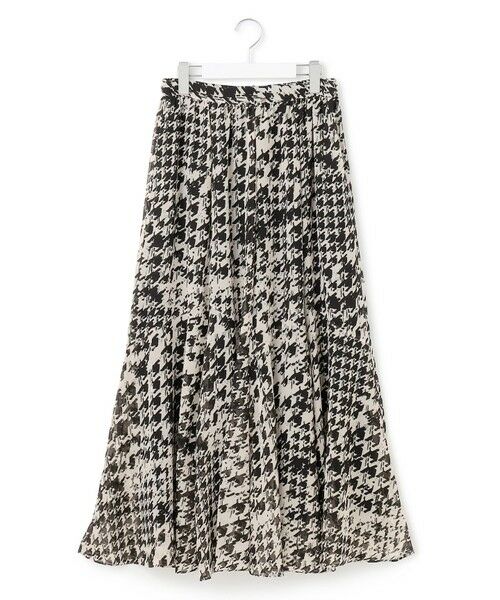 23区 / ニジュウサンク ミニ・ひざ丈スカート | 【洗える】ハウンドトゥースアートプリント ギャザー スカート | 詳細10