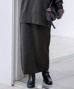 23区 / ニジュウサンク ミニ・ひざ丈スカート | 【VERY掲載/洗える】カシミヤブレンド Iライン ニットスカート