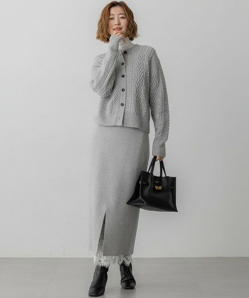 23区 / ニジュウサンク ミニ・ひざ丈スカート | 【VERY掲載/洗える】カシミヤブレンド Iライン ニットスカート | 詳細6