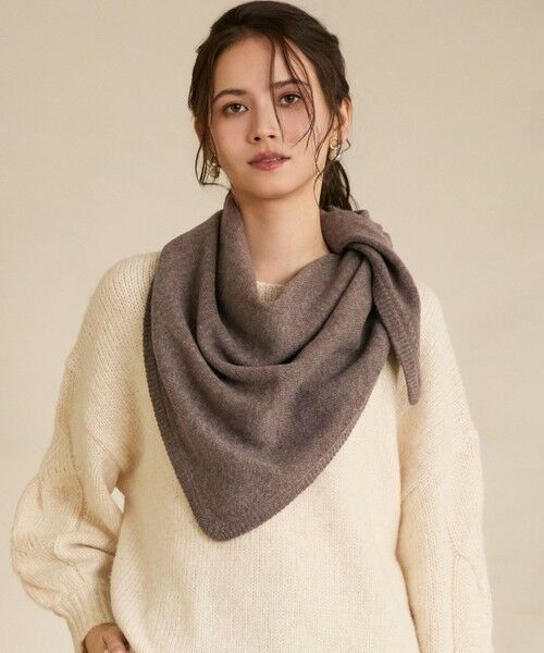 23区/ニジュウサンク 【SLOW/一部店舗限定】ソフトウール ニット ストール ブラウン系 F 23区/ニジュウサンク 【SLOW/一部店舗限定】ソフトウール ニット ストール ブラウン系 F