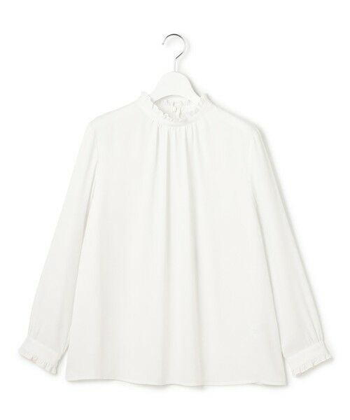 23区 / ニジュウサンク シャツ・ブラウス | 【洗える】バックサテンアムンゼン フリルデザインシャツ | 詳細7